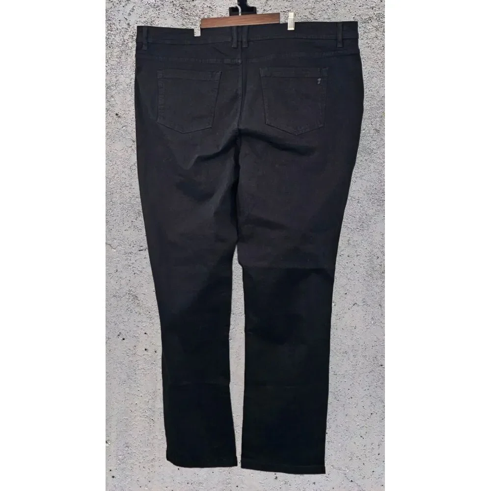 NWT The Perfect Jean NYC Size 48 Athletic Fit Bandit Black Stretch‎ 34